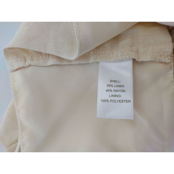 House Of Harlow Womens Beige Twist Front Linen Blend Crop Top, Size S. - Picture 4 of 7